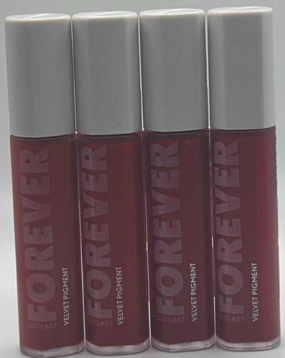4-Piece Lip Pigment Set Velvet Lipstick Colors 0.3 FL OZ Each New Sealed