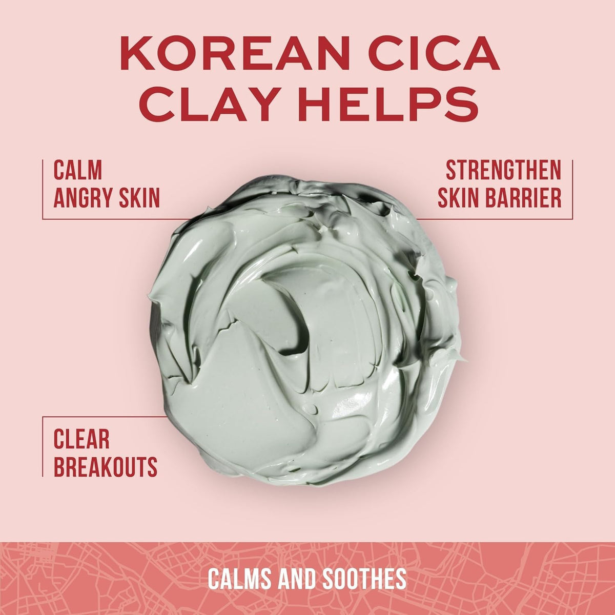 Detoxifying Korean Cica Clay Facial Mask - Gentle & Effective 6 fl oz
