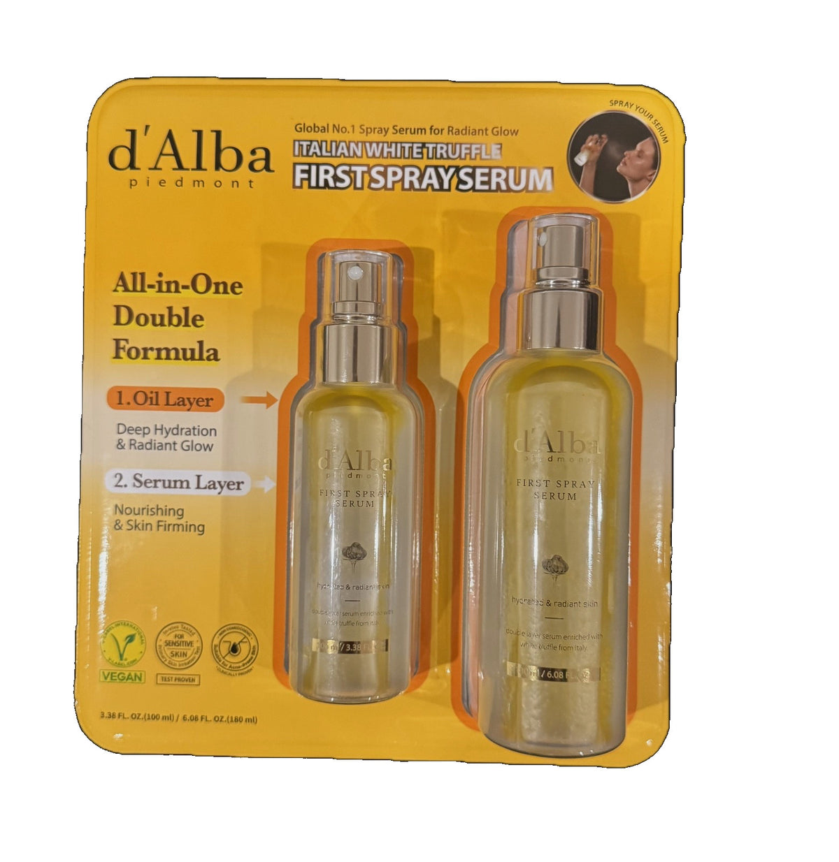 D'Alba White Truffle First Spray Serum 2-Pack