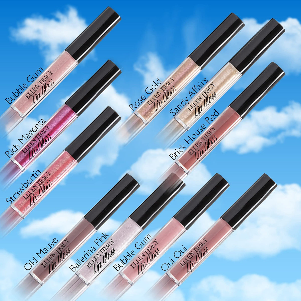 Lip Gloss Collection - 10 Shimmery Lip Glosses for Women