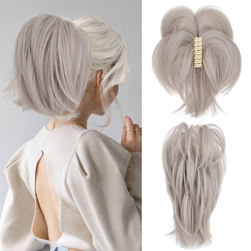 8-inch Short Claw Ponytail Hair Extension Clip for Messy Bun & Ponytail Styles