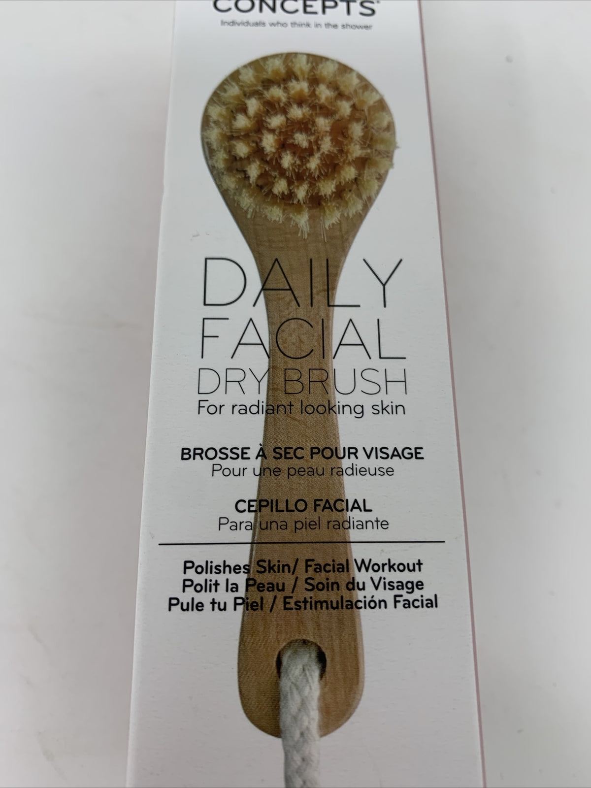 Facial Dry Brush for Skin Cleansing & Workout - Vegan Skin Care Tool