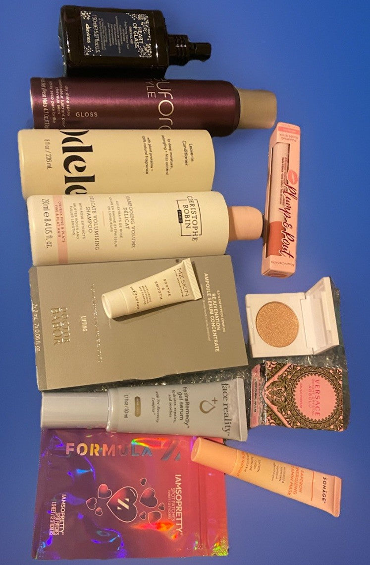12-Piece High-Quality Hair, Skincare & Fragrance Travel & Sample Set - Assorted