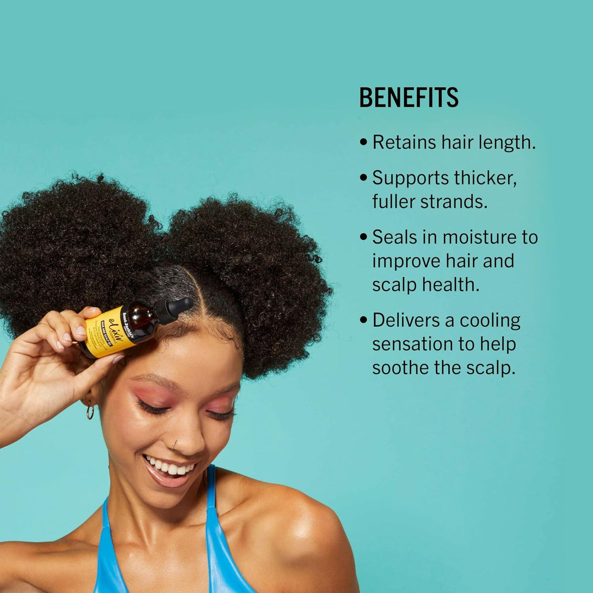 Hair & Scalp Oil with Saw Palmetto & Jamaican Black Castor Oil - Moisturizing & Hair Growth - 2 oz