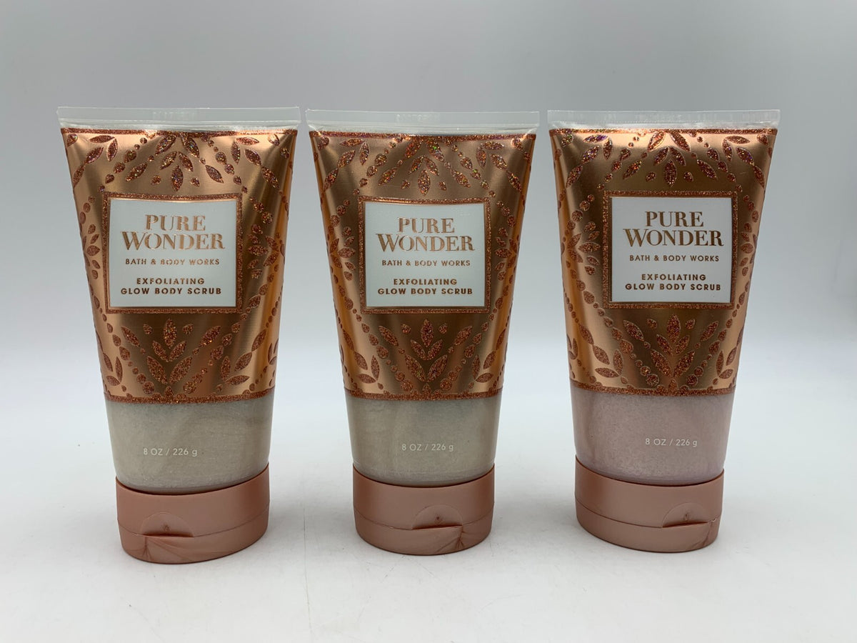 Bath & Body Works Pure Wonder Exfoliating Glow Scrub 8 oz S/3 #911G