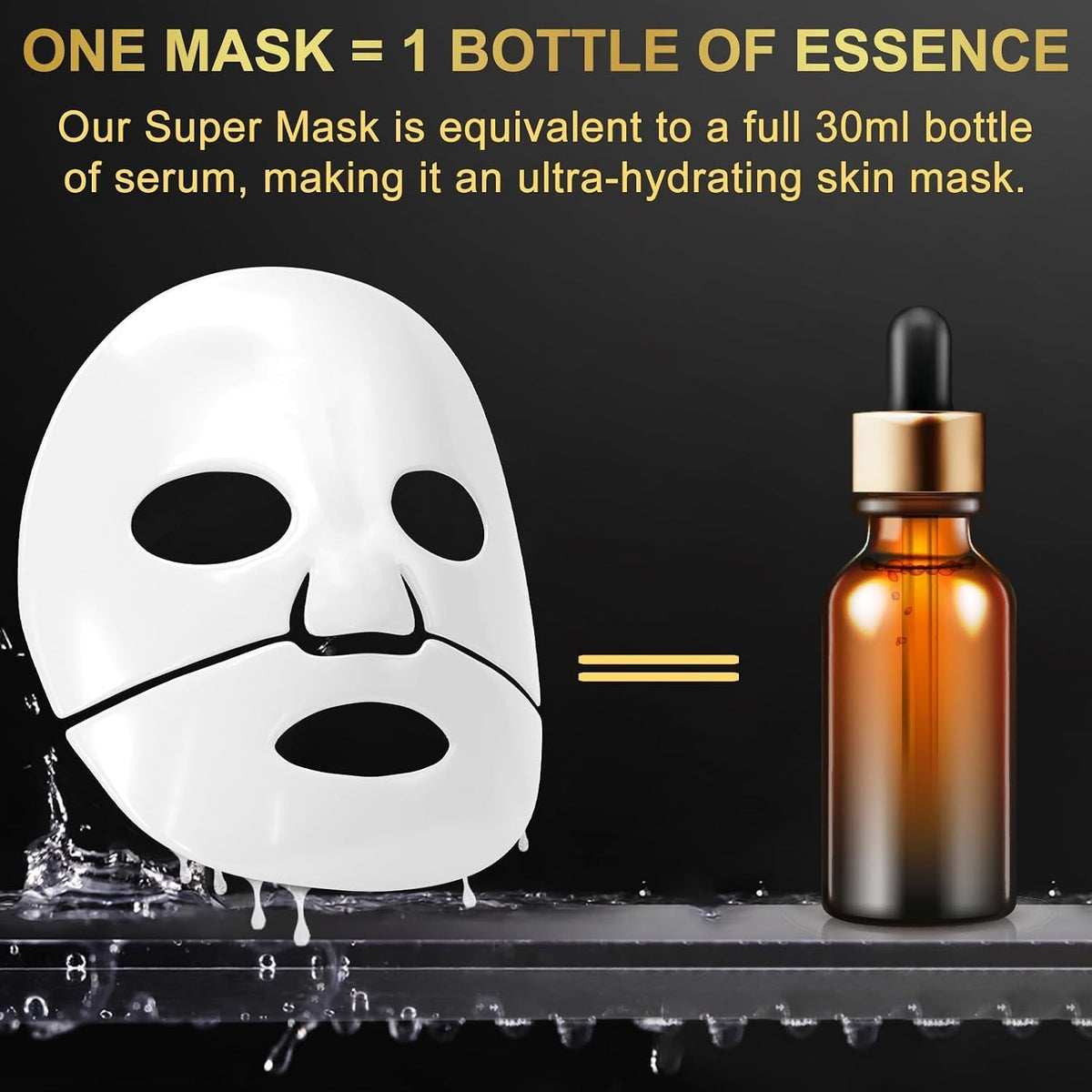 Hydrating Snail Mucin Hydrogel Face Mask Pack of 4 - Anti-Aging & Moisturizing