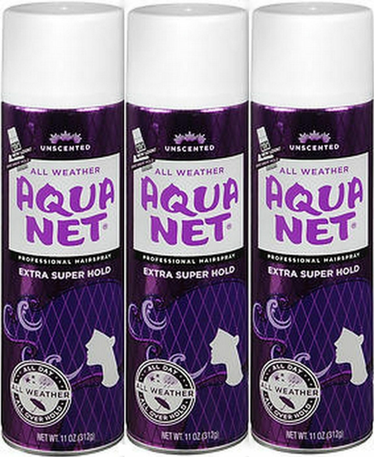 Professional Hair Spray Extra Super Hold Unscented 11 oz - 3 Pack