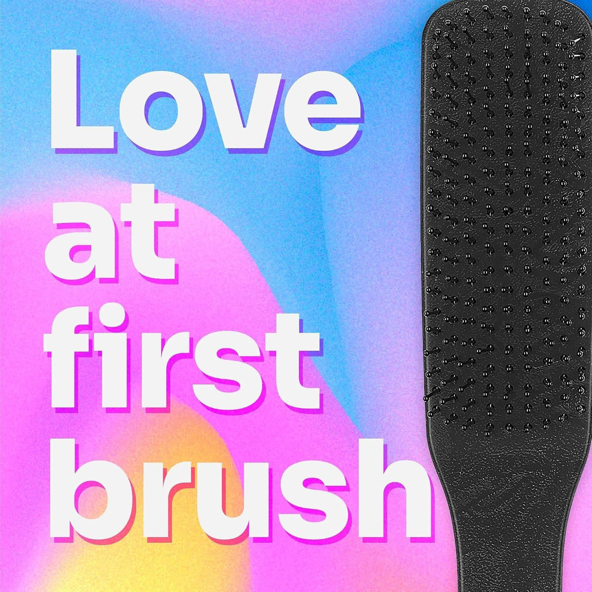 Men's Ergonomic Black Hair Detangler - Scalp Massage & Healthy Hair