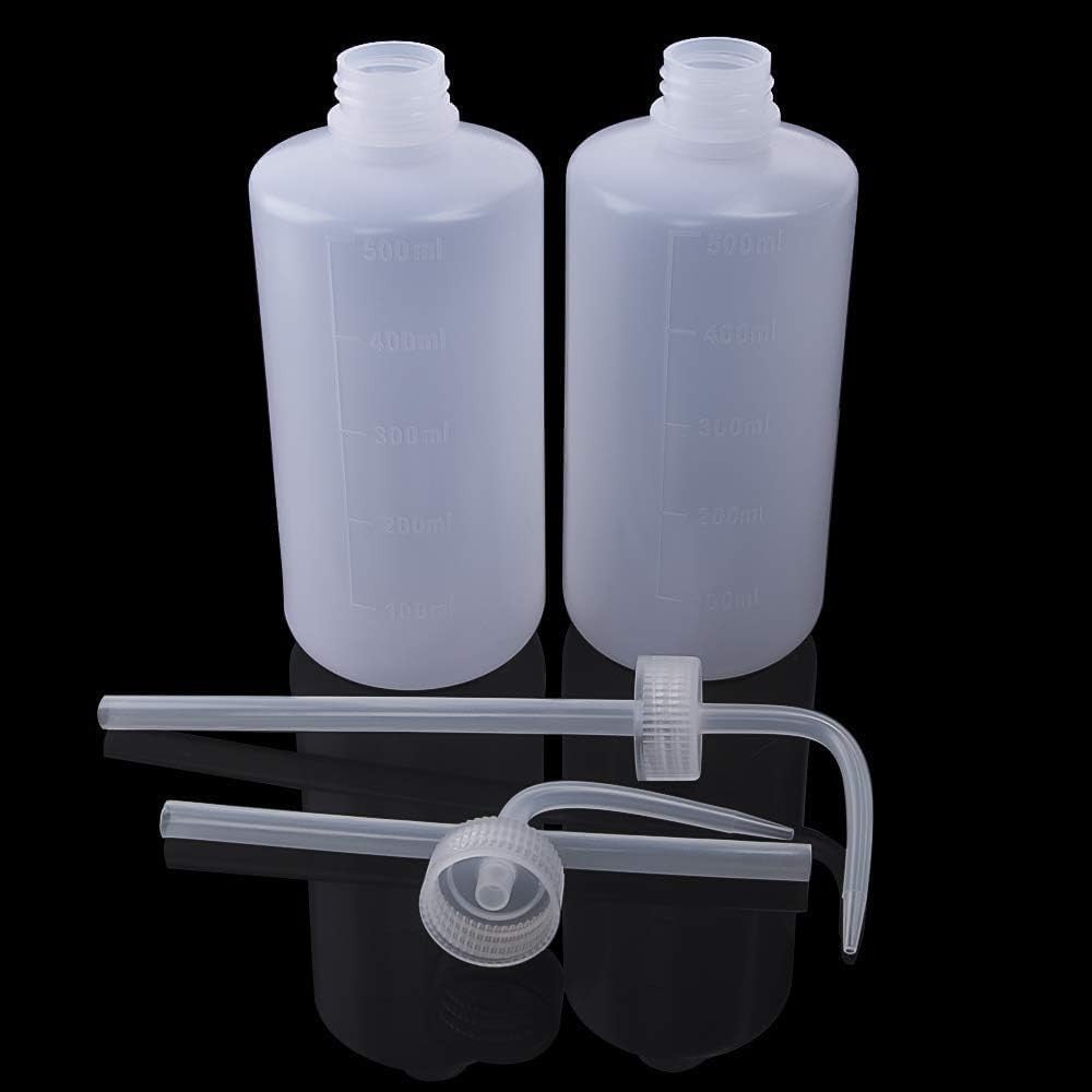 2pcs 500ml Green Plastic Wash Bottles for Lab, Medical, and Plant Care