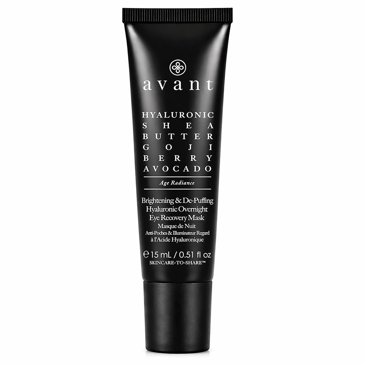 Brightening & De-Puffing Hyaluronic Overnight Eye Mask - 0.51 fl oz