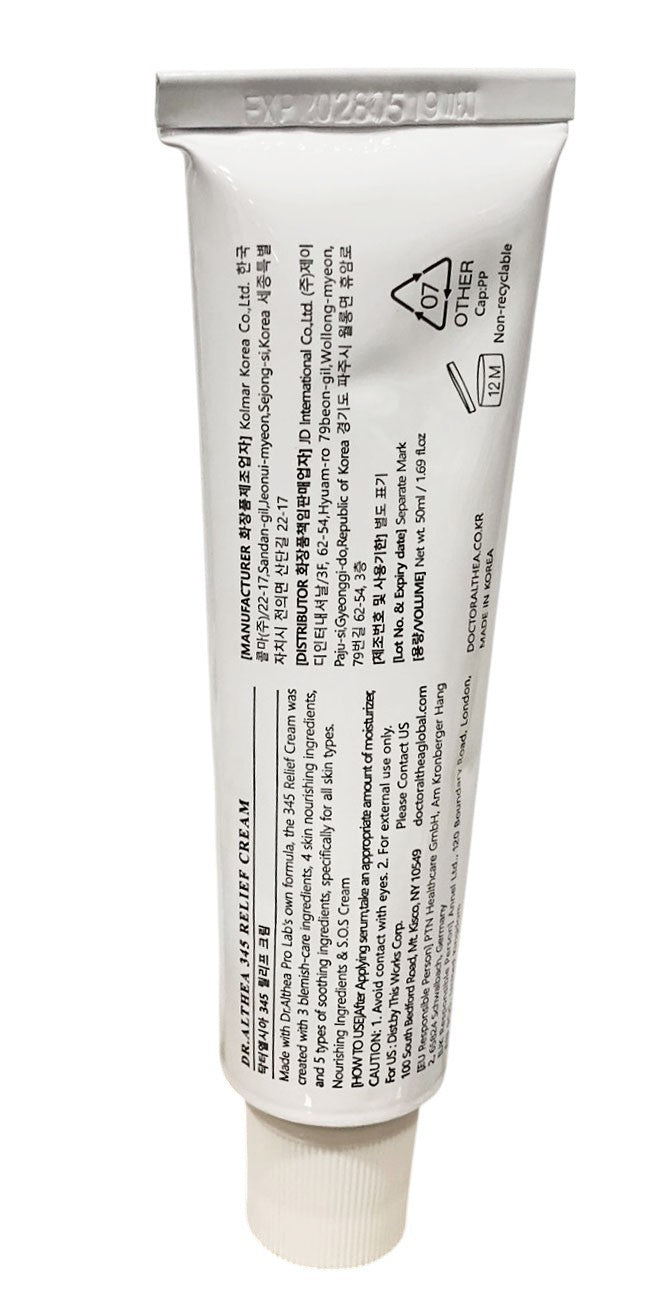Dr. Althea 345 Relief Daily Face Moisturizer Cream 50ml/ 1.69oz Exp.