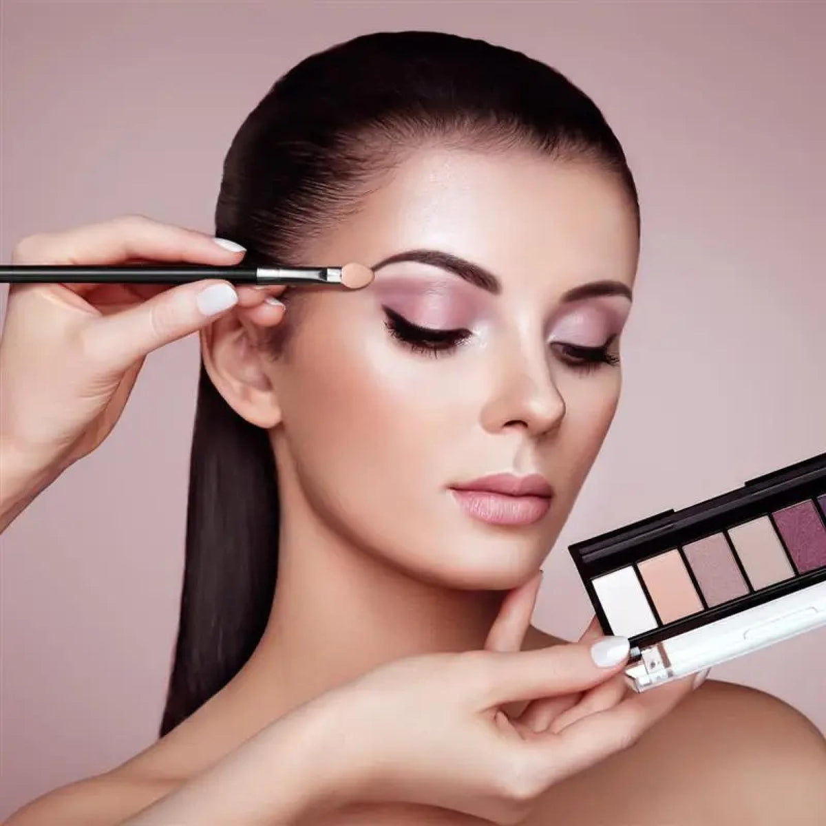 20 Pcs Eyeshadow Makeup Brush Set with Eyebrow Applicators - Gold
