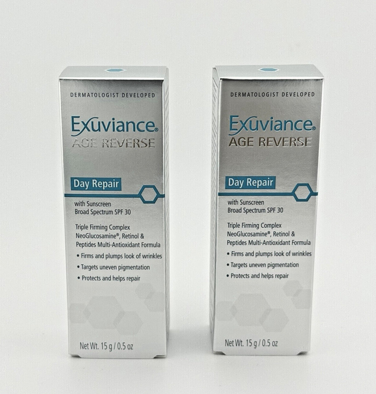 Exuviance Age Reverse Day Repair Sunscreen SPF 30 - 2-Pack, 15g Each