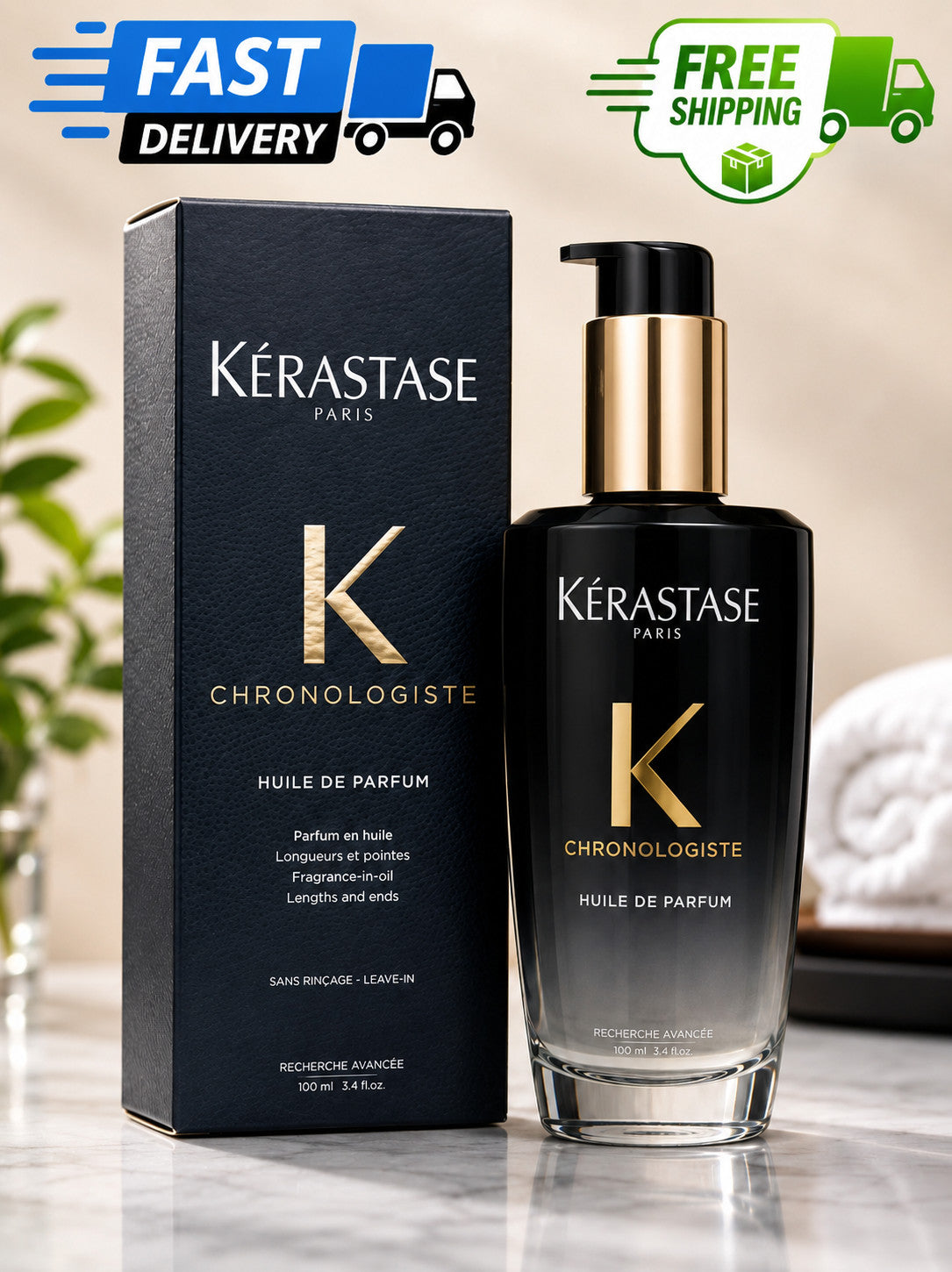 Fragrance in Oil for Hair 3.4oz - Elegant Hair Perfume Oil