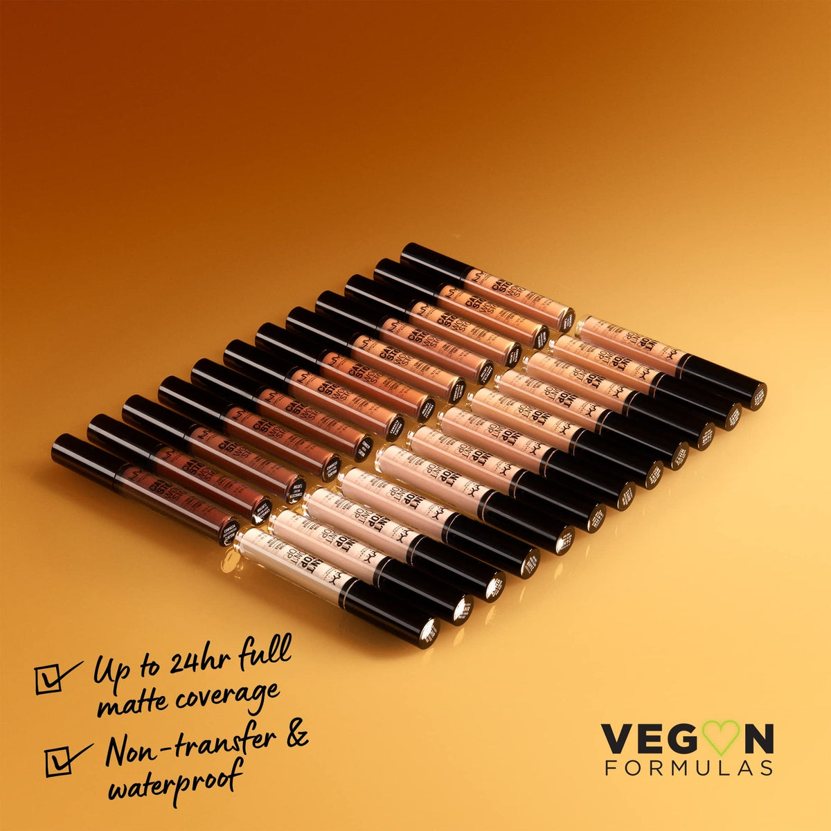 Full Coverage Waterproof Concealer - 24Hr Matte Finish for Face & Under Eyes
