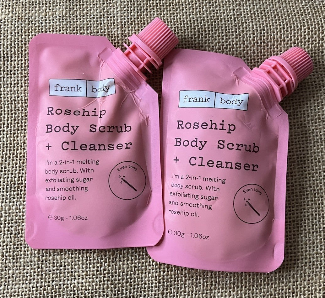Frank Body Rosehip Scrub + Cleanser - 2 Travel sizes