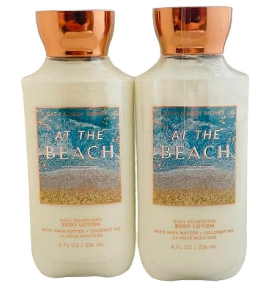 2x AT THE BEACH Body Lotion BATH & WORKS 24HR SUPER SMOOTH