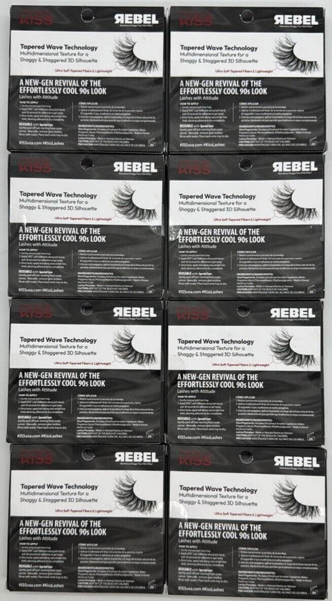 8-Pack Smudged False Eyelashes - Reusable Lash Couture #91599