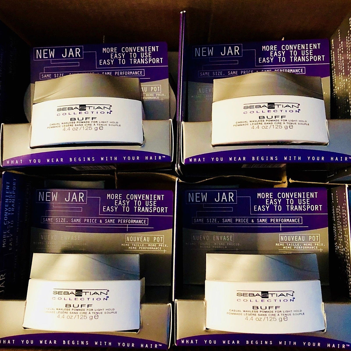 Anti-Frizz Hair Pomade for Curly & Straight Hair - 4.4 oz, 4 Pack