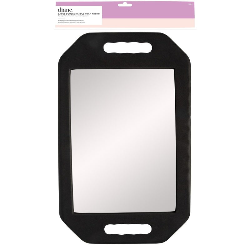 Large Foam Mirror with Double Handles for Salon & Barber Use - 16x10 Inches