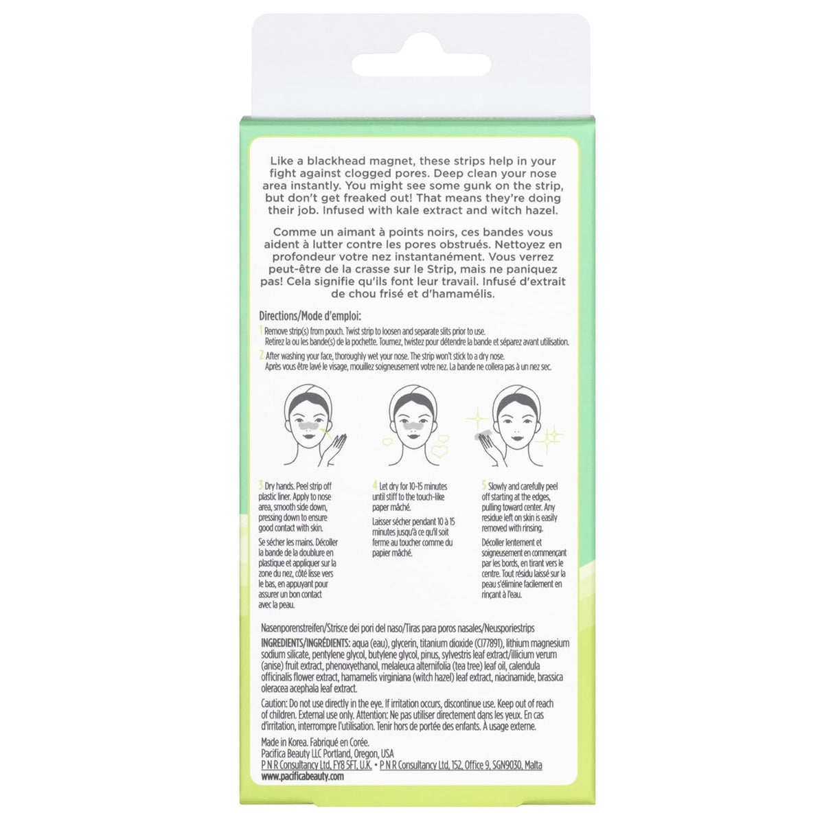Pacifica Kale Detox Nose Strips, 6 Count Pore Cleansing