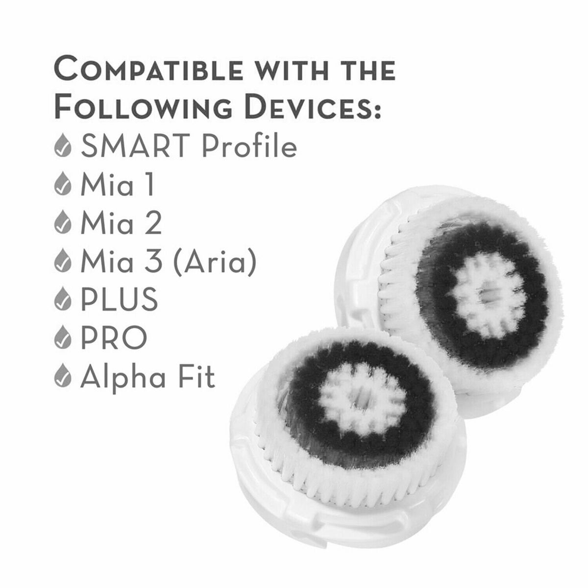 Sensitive Skin Replacement Brush Heads for Clarisonic - 2 Pack