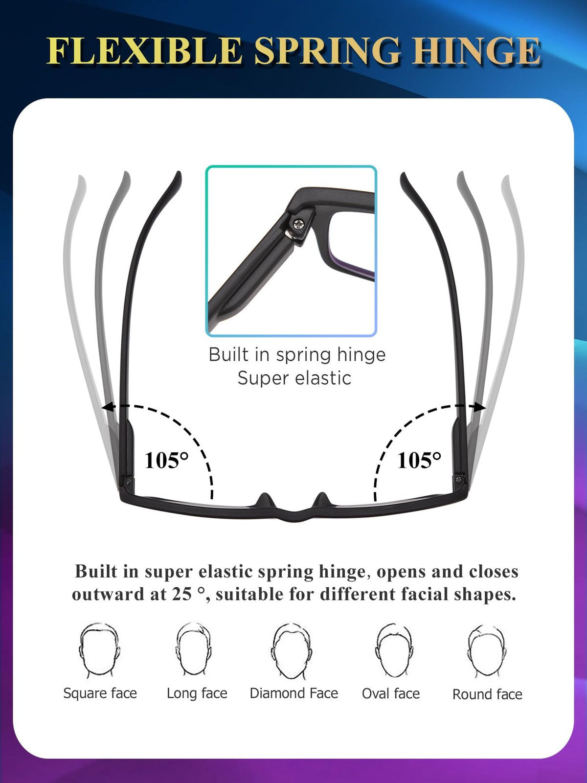Blue Light Blocking Glasses 2 Pack Anti-Glare UV400 Computer Reading Eyewear