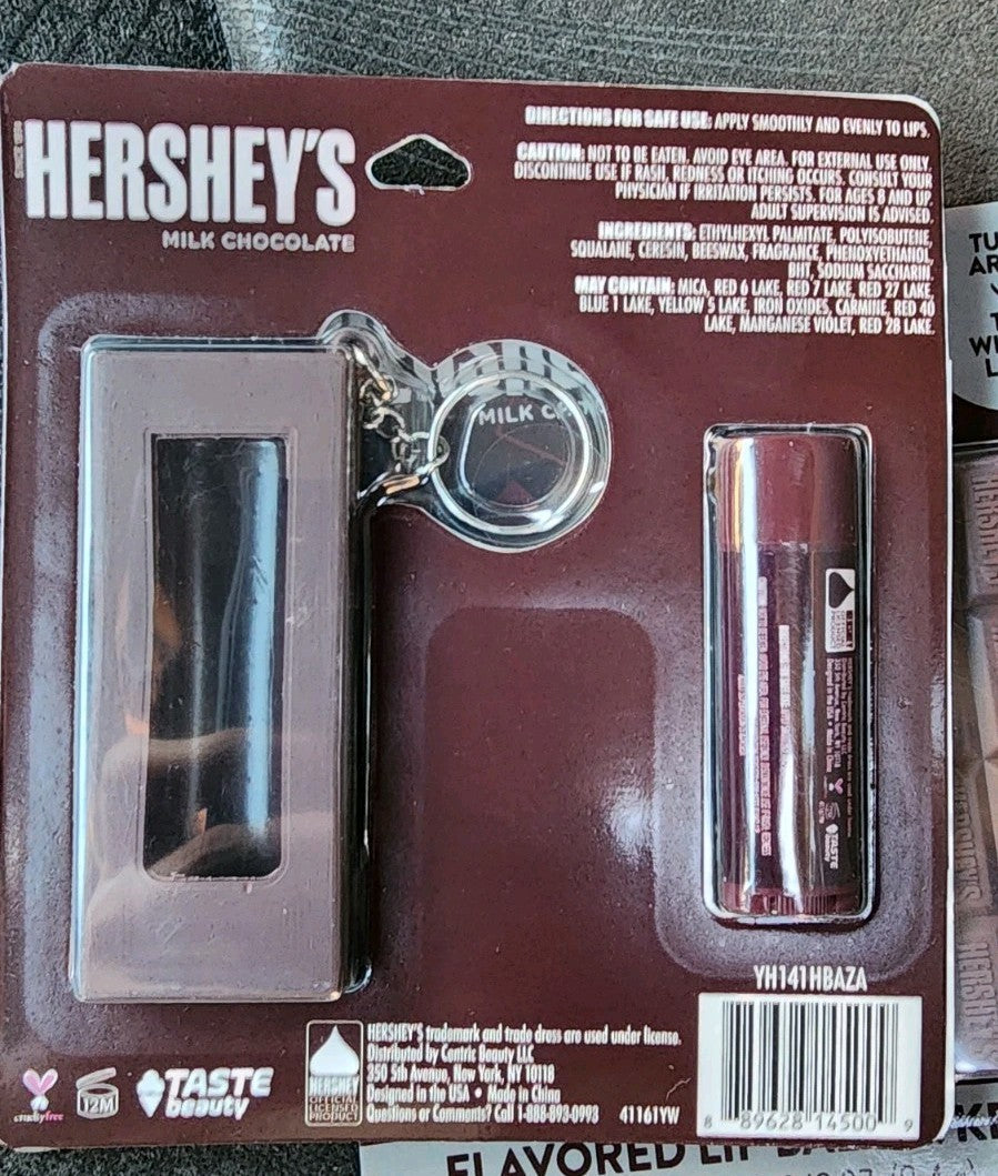 Hershey's Milk Chocolate Lip Balm & Keychain Set - 0.12 oz, 3.4g