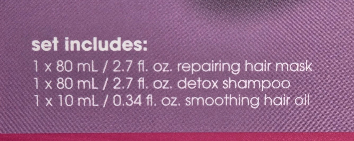 Hair Repair Set with Mask Oil and Detox Shampoo for Damaged Hair
