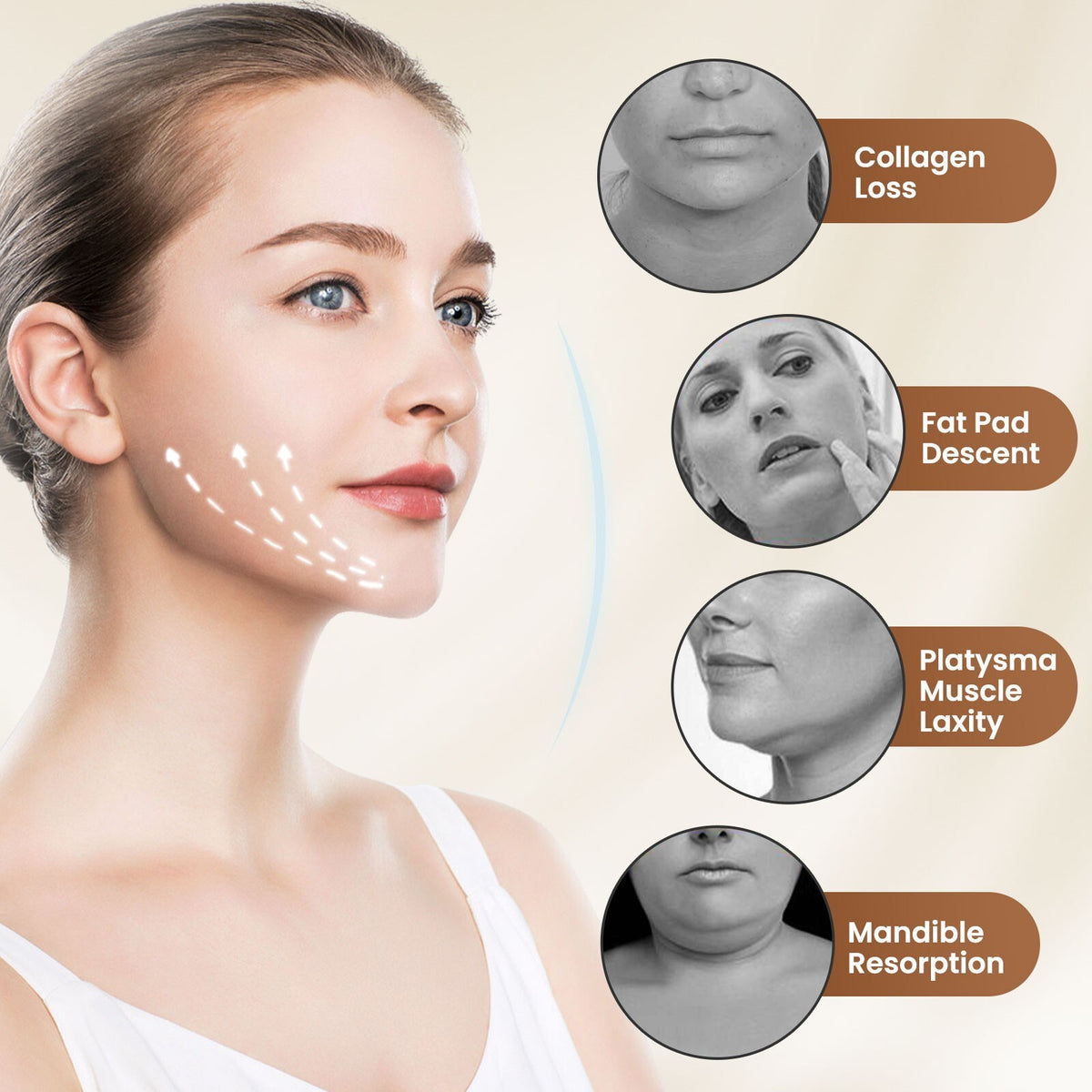 Electric V-Face Lift Device with 6 Modes and 8 Intensity Levels for Facial Sculpting