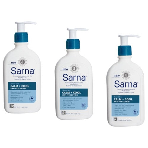 Sarna Anti-Itch Lotion Calm & Cool 7.5 oz, 3 Pack