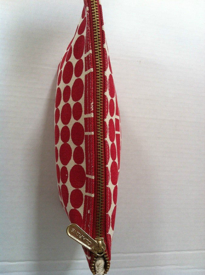 Clarins FEED 10 Red Dot Zipper Makeup Bag