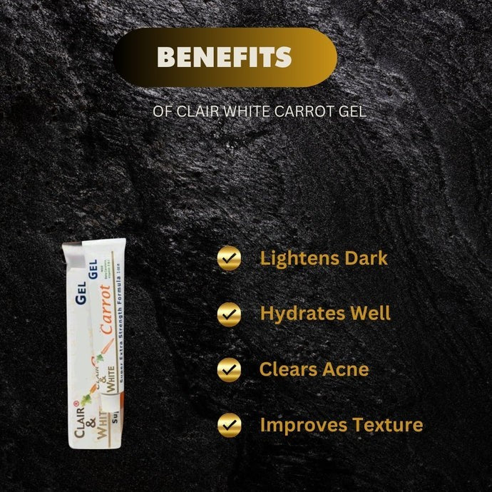 Brightening Carrot Gel for Skin - Reduces Dark Spots & Freckles 1 oz