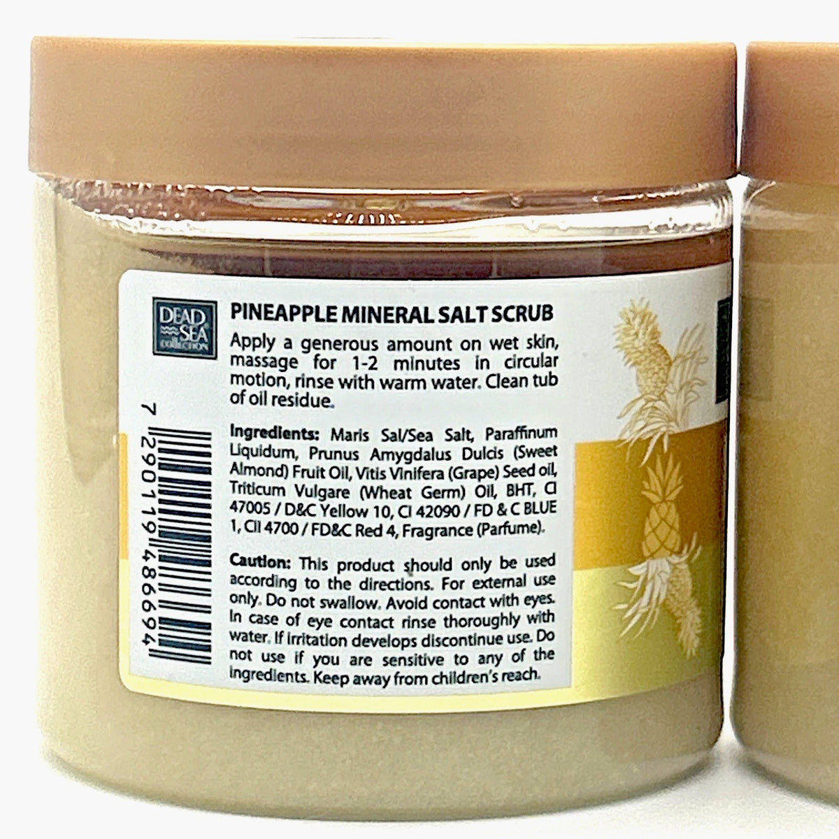 Dead Sea Collection Pineapple Exfoliating Mineral Salt Scrub, 2-Pack