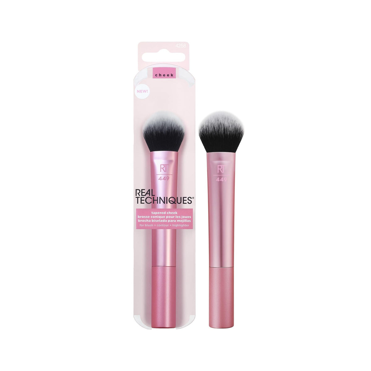 Tapered Makeup Brush for Blush, Highlighter & Contour - Vegan Synthetic