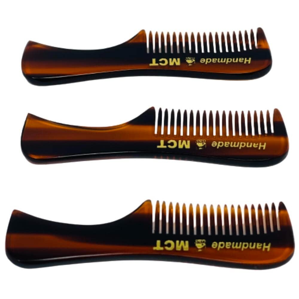 Men's Beard & Mustache Grooming Combs - 3 Pack Pocket Travel Size
