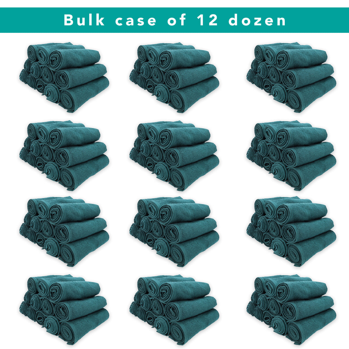 Bleach Safe Salon Towels, 16" x 28", 12 Pack, 100% Cotton