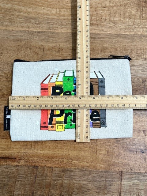 Rainbow LGBTQ Canvas Makeup Pouch Bag Out Of Print Read With Pride