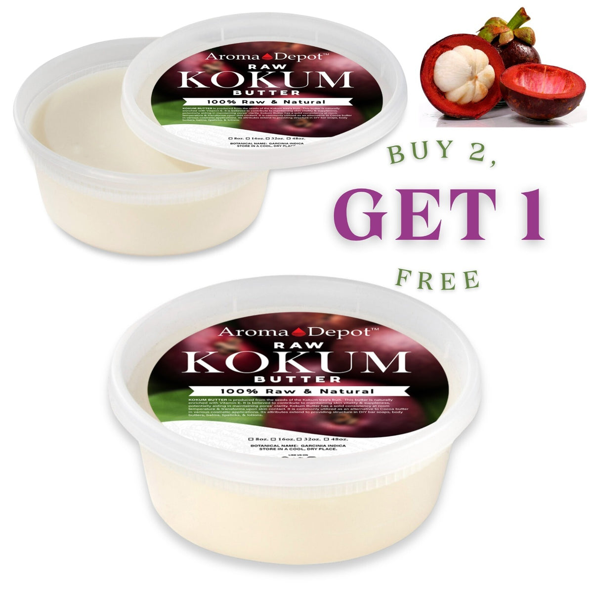 Kokum Butter 8 oz. | 100% Pure Raw Cold Pressed Natural