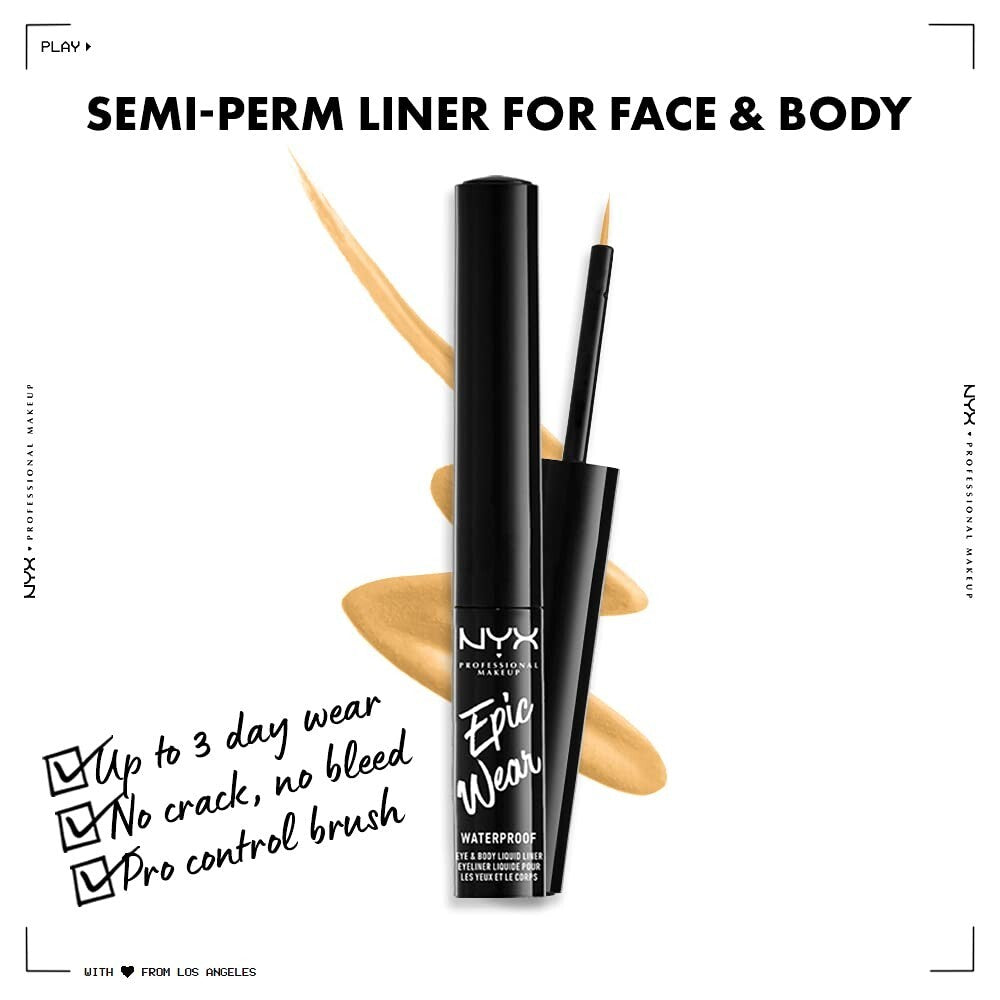 Waterproof Liquid Eyeliner for Face & Body - Long-Lasting & Highly Pigmented