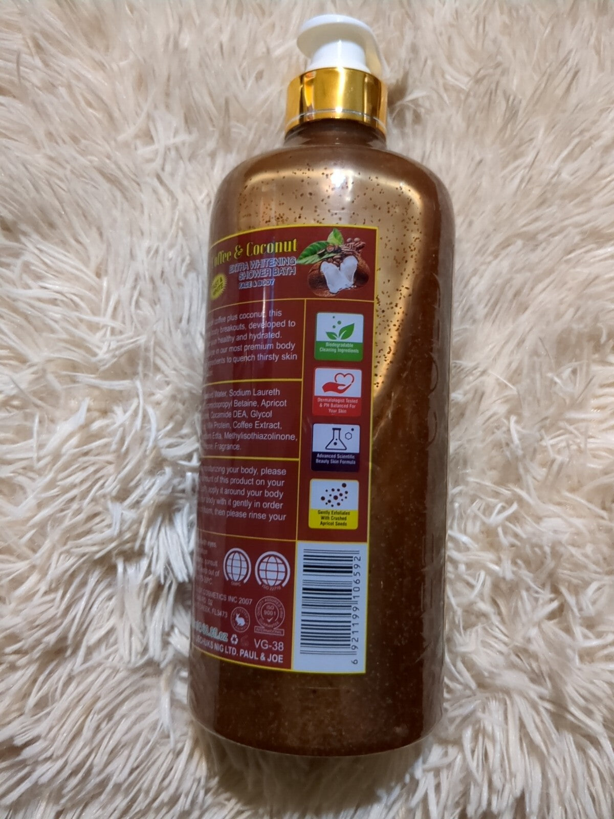 Veet Gold Coffee Coconut Whitening Body & Face Shower Gel 1000ml