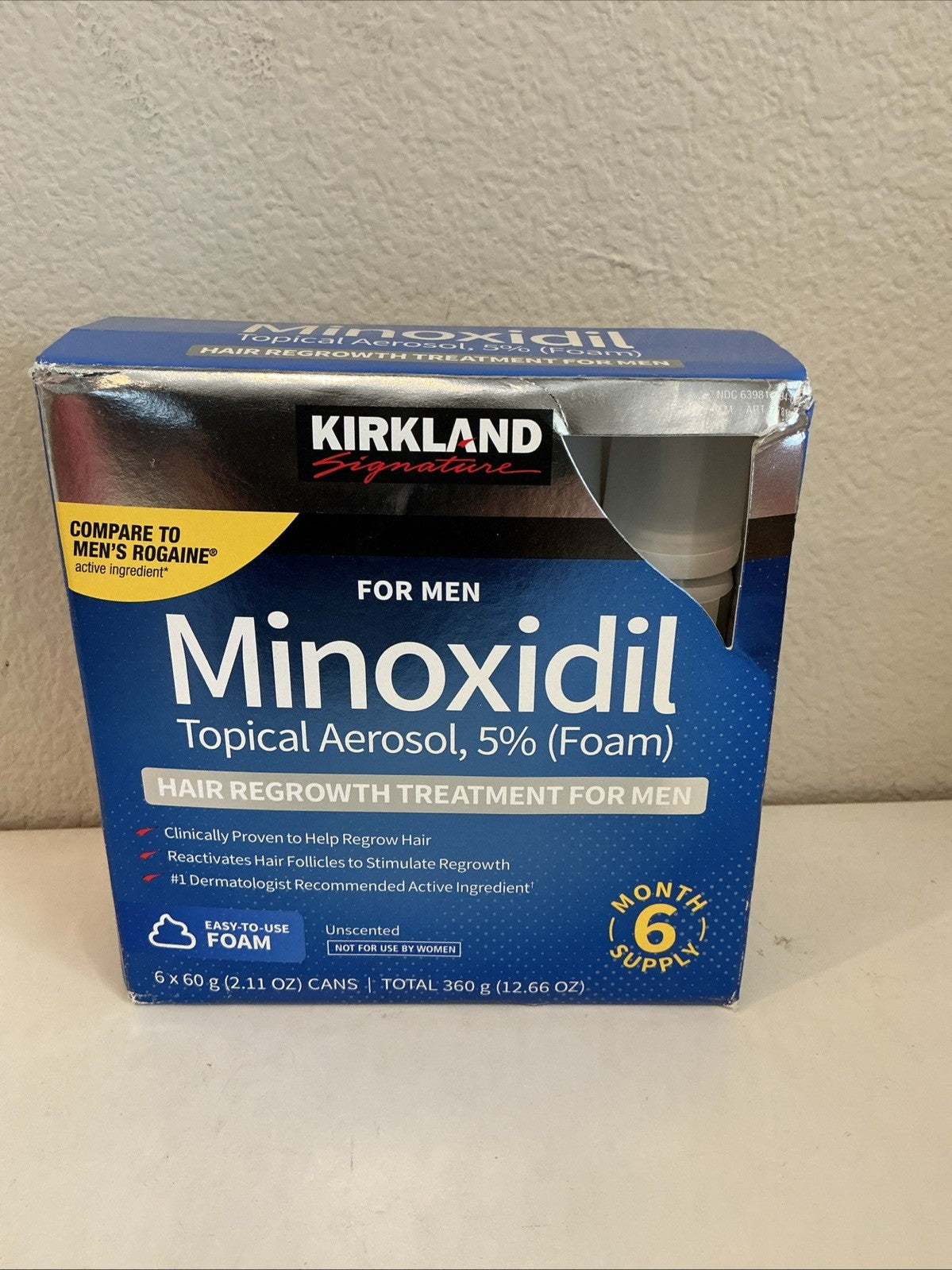 Minoxidil 5% Foam for Men Hair Regrowth – 6 Month Supply