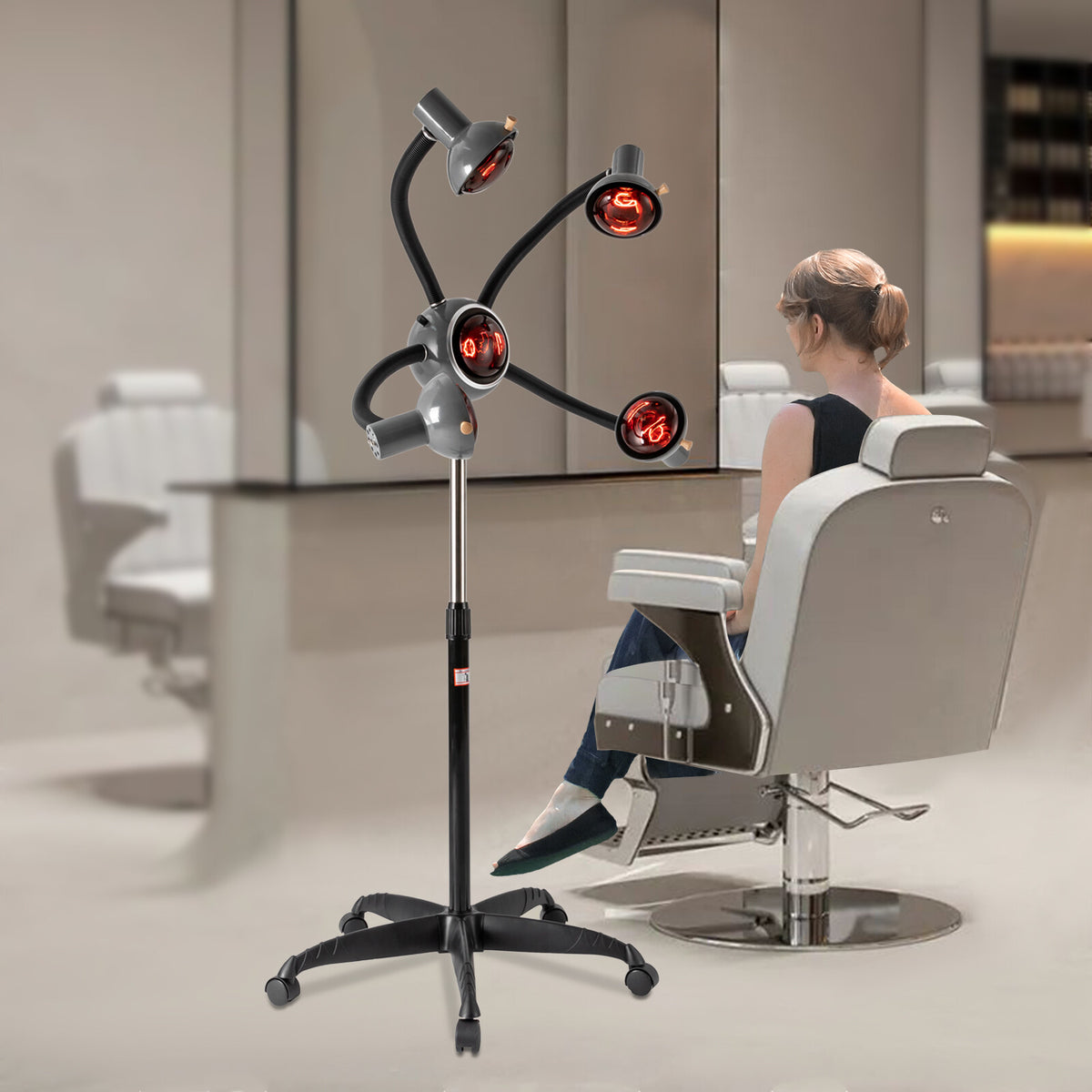 Infrared Hair Therapy Lamp with 5 Heat Heads for Hair Styling & Care