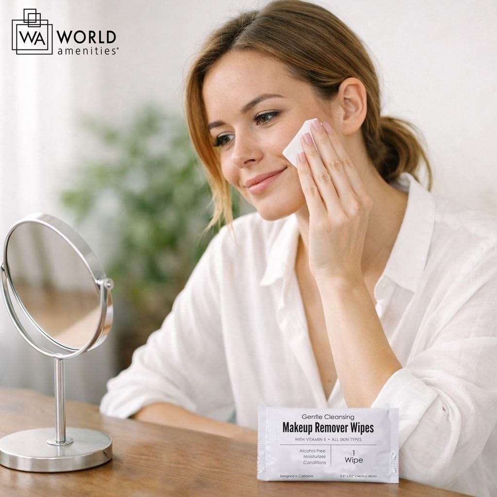 Makeup Remover Wipes Alcohol-Free Vitamin E Face Cleansing Towelettes