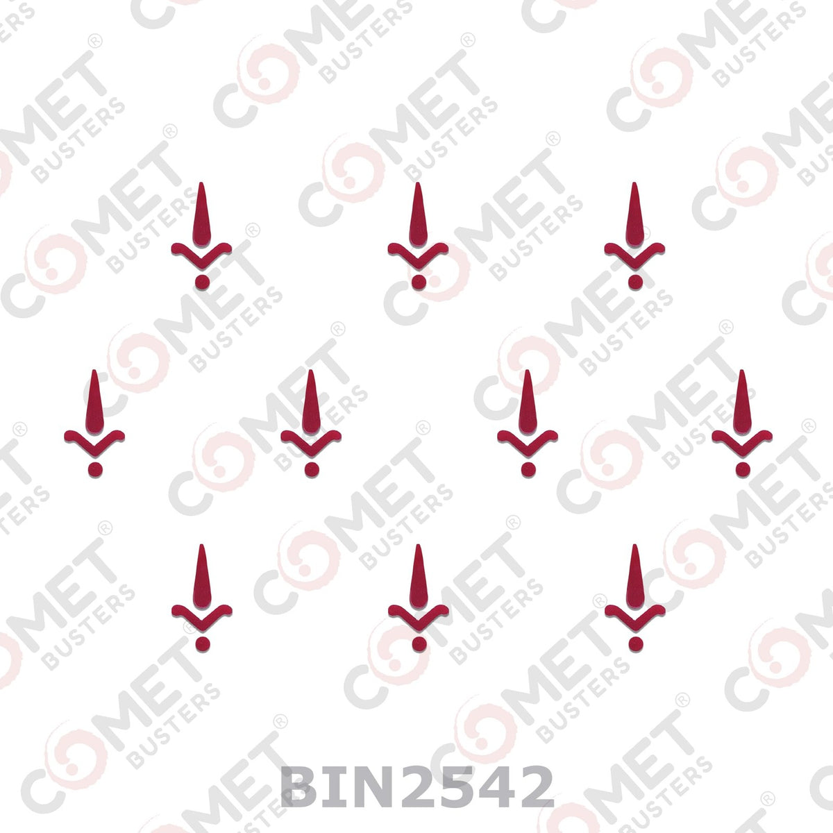 Red Kalyanam Bindi - Sacred Designer Shape, Pack of 10, 11mm