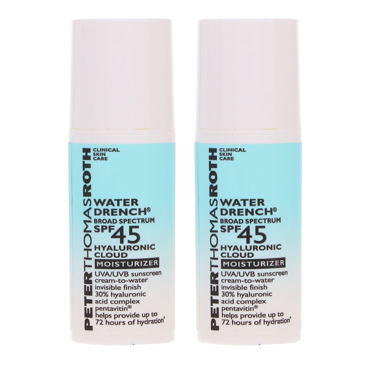 Water Drench SPF 45 Hyaluronic Moisturizer Sunscreen 2 Pack