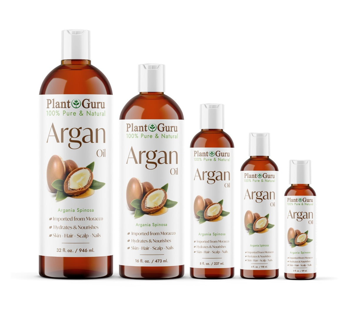 Pure Moroccan Argan Oil for Hair and Skin - Unrefined Cold Pressed Natural Oil
