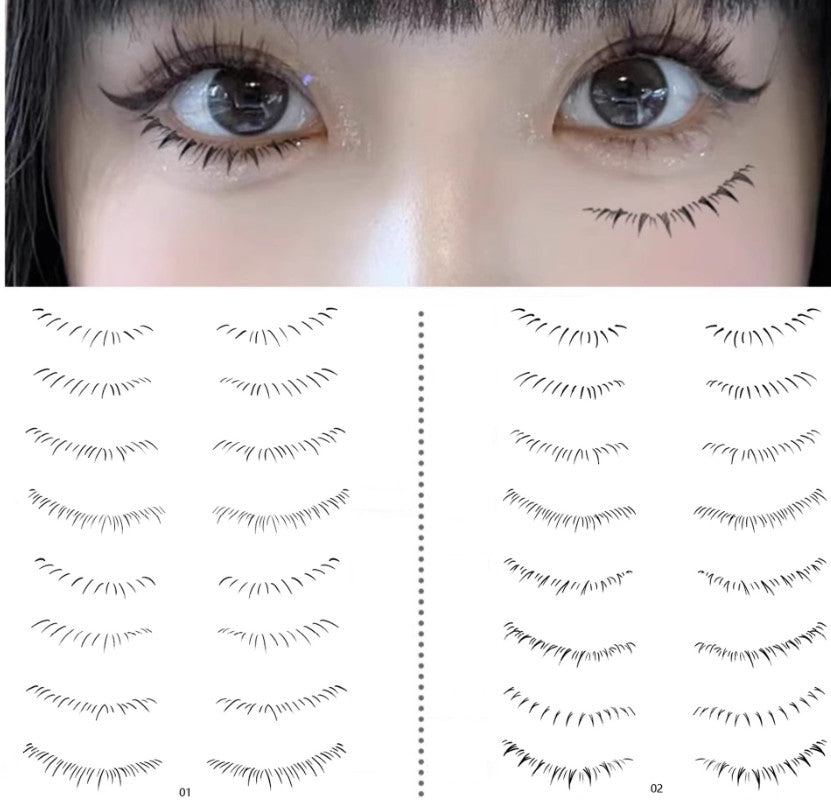 Waterproof Fake Lower Eyelash Tattoo Stickers - Natural & Long-Lasting