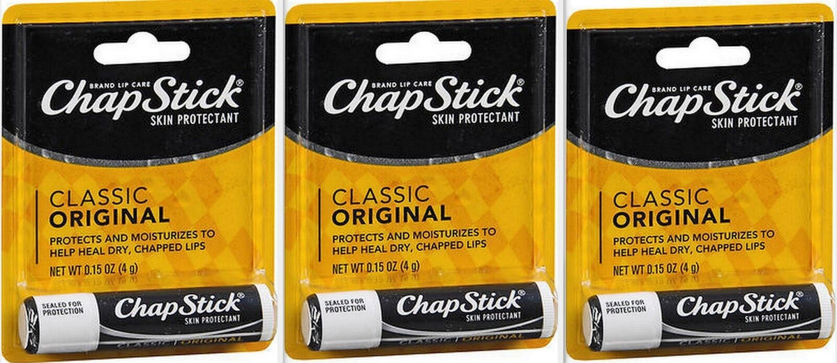 Classic Original Lip Balm 3 Pack - Chapped & Dry Lip Relief
