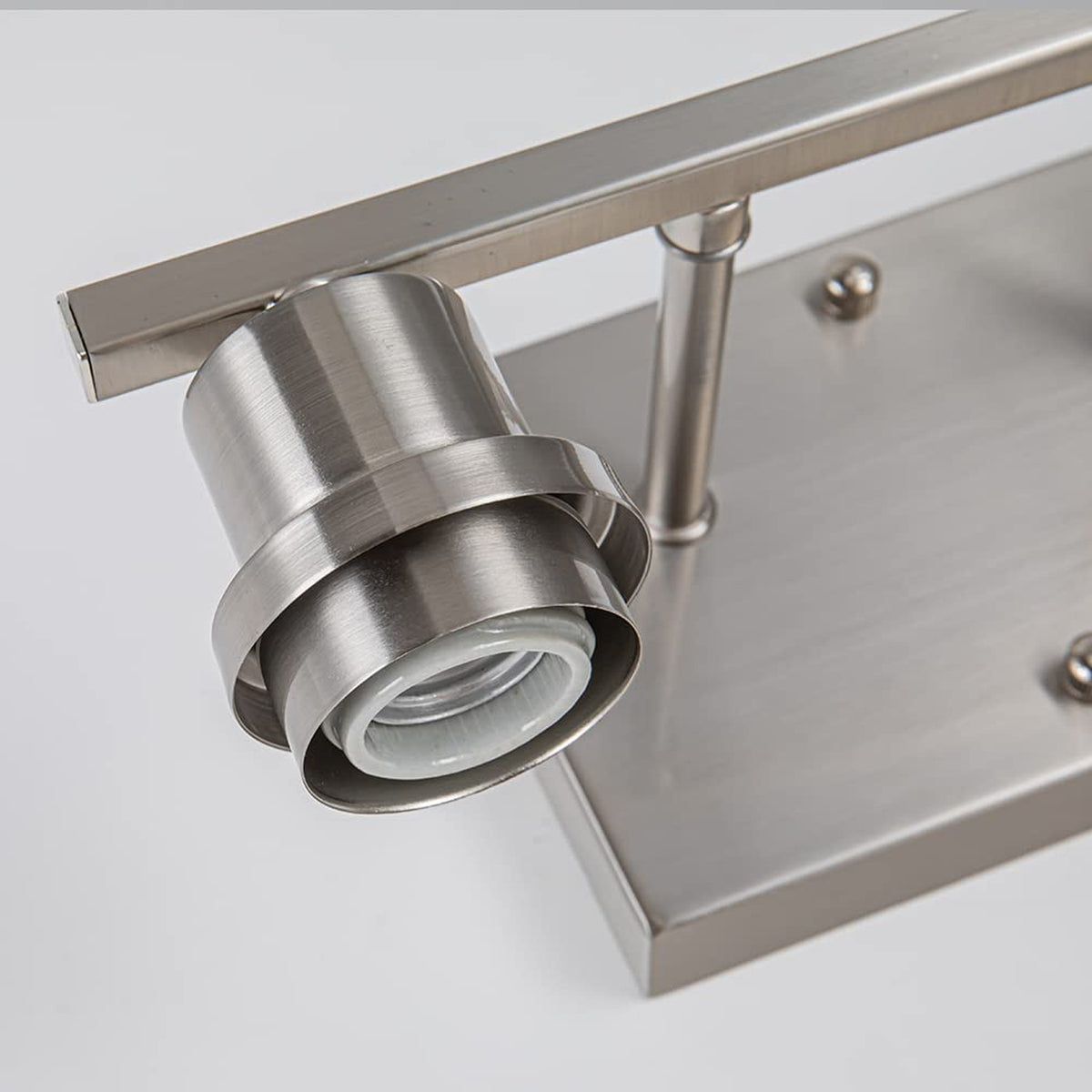 Brushed Nickel Bathroom Vanity Light Fixture with 2 Clear Glass Shades